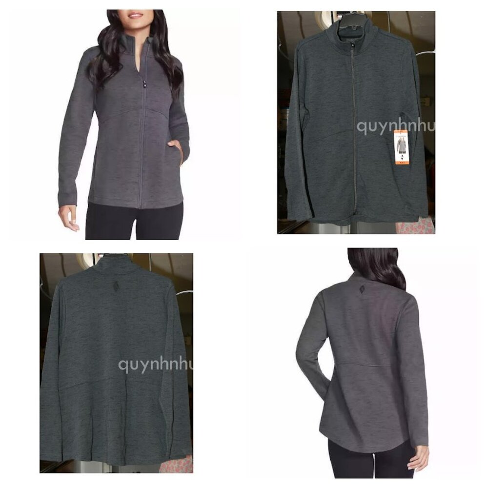 Skechers Women’s Gray Full-Zip Fleece Jacket